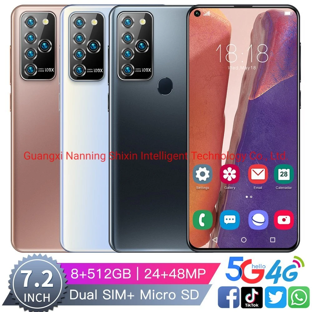 Remarque 25u 8g/512 GO+ écran AMOLED Smartphone Android 10.0 téléphone avec le visage de déverrouiller, de téléphones mobiles