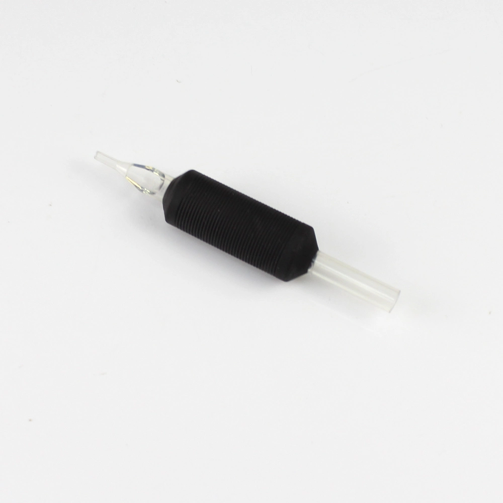 16mm Disposable Black ABS Tattoo Grips with Transparency Tip