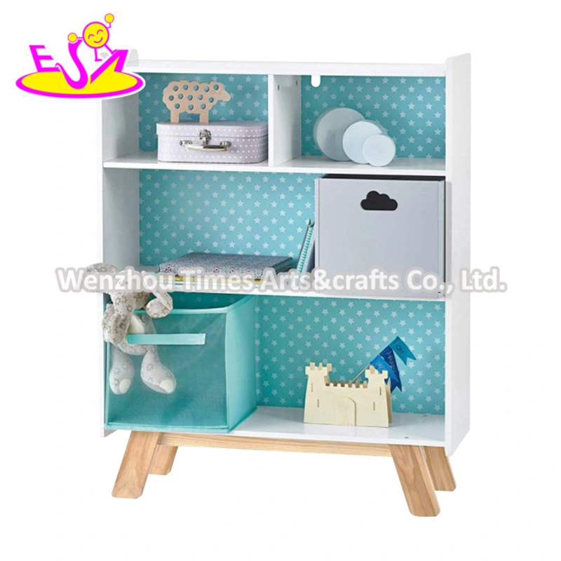 2020 Hot Sale Children Wooden Toy Organizer with Bookshelf W08c294