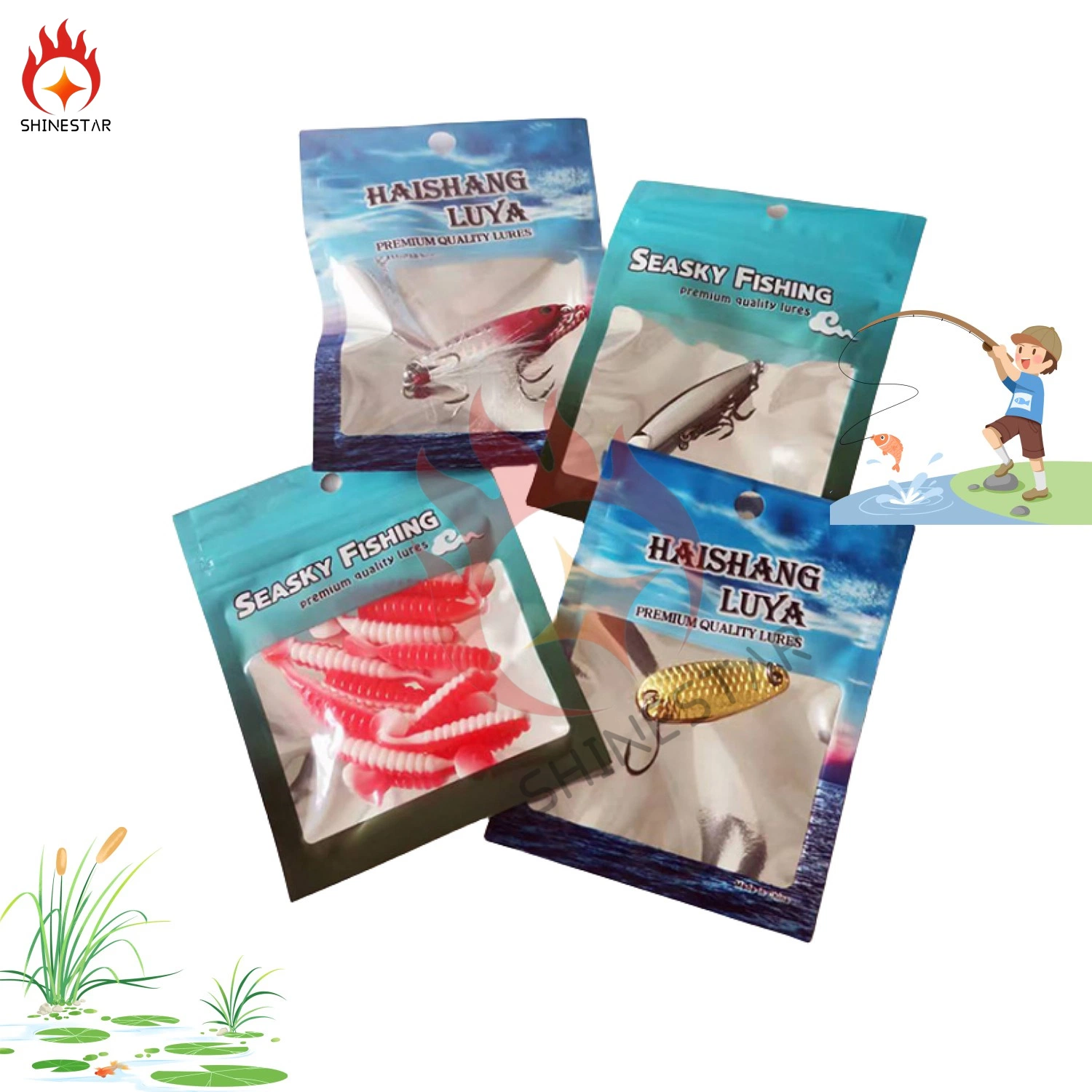 Fishing Lure Packaging Zip Lock Plastic Packaging Bag