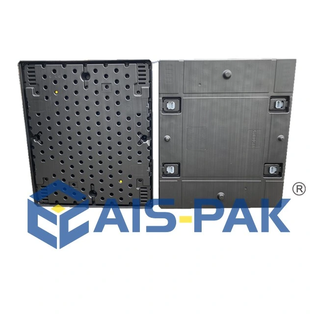 Caja de depósito industrial de plástico de servicio pesado AIS-Pak con tapa Y la tapa