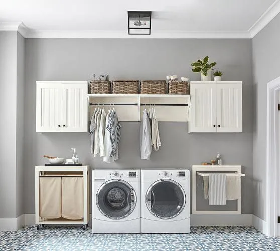 Prima Modern Nueva tendencia Lavadero Cuarto Muebles de buena calidad moderno Diseño Tablero de Contrachapado Gabinetes de lavandería a prueba de agua