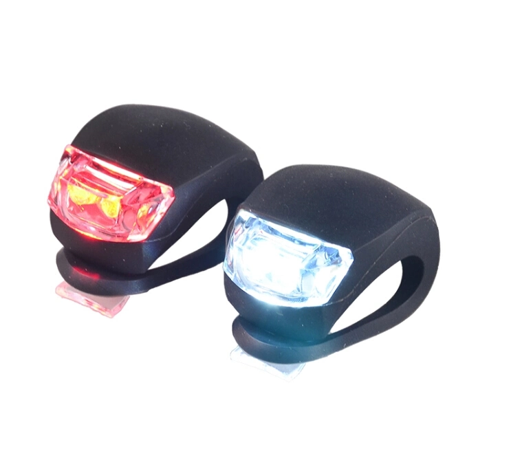 Silicone Material Light up Front Rear Bike Light Flashlight Bicycle Light