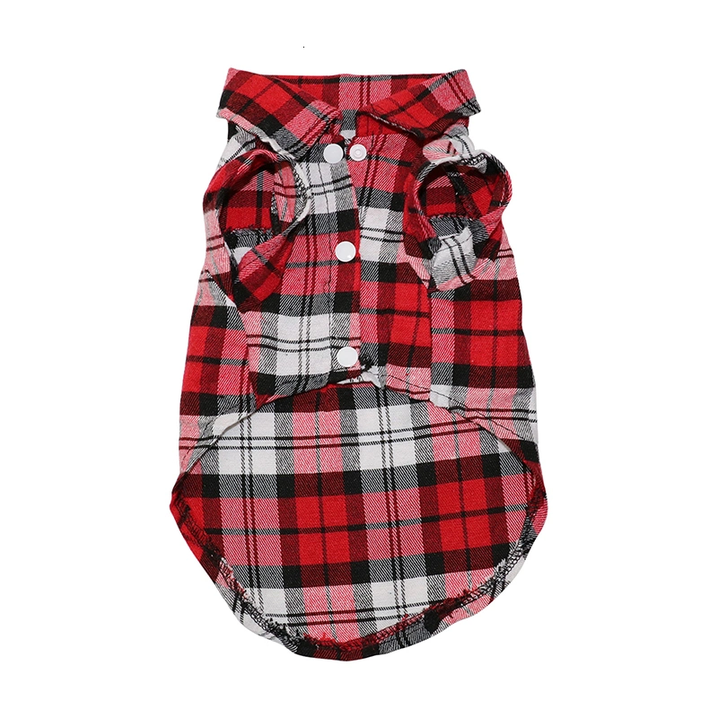 Pet Dog Clothes for Small Dog Spring/Summer Fashion Plaid Shirt Clothes