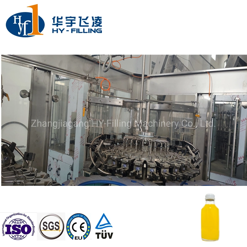 Hot /Warm Rotary Glass Bottle Beverage Juice Dairy Drink Bottling Rinsing Hot Filling Capping Machine Beverage Processing Machine