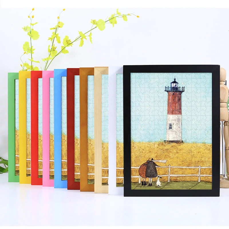 Children&prime; S Simple Solid Wood Picture Frame Kindergarten Painting Photo Frame 0698