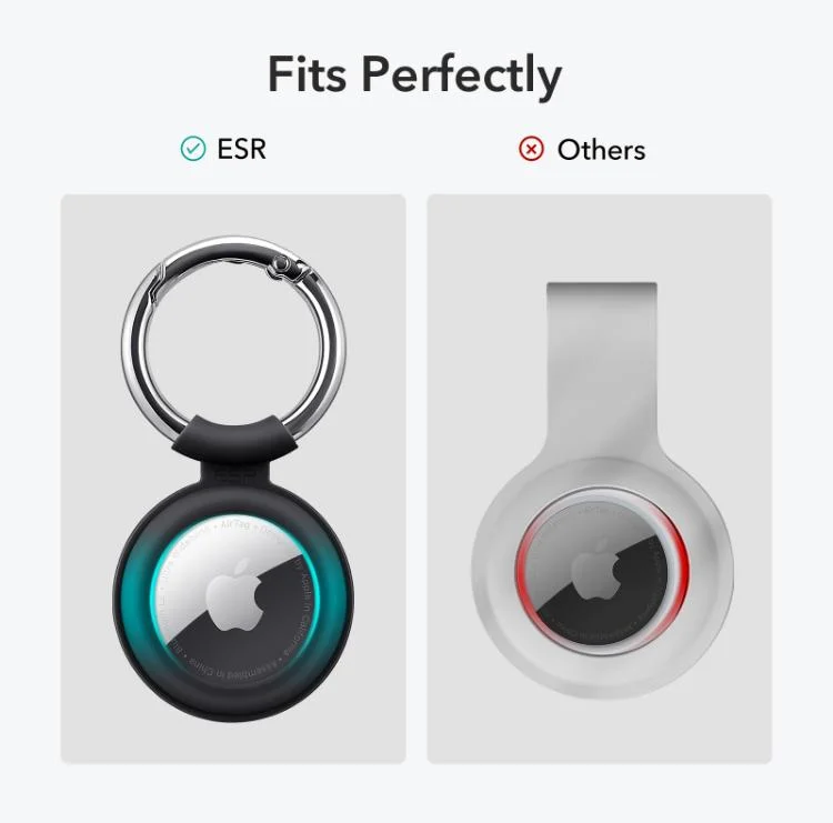 High quality/High cost performance  and Direct Original Factory Price Locator Silicone Case Round Shape Keychain Hook Mini Tracker Protective Case Silicone Keychain