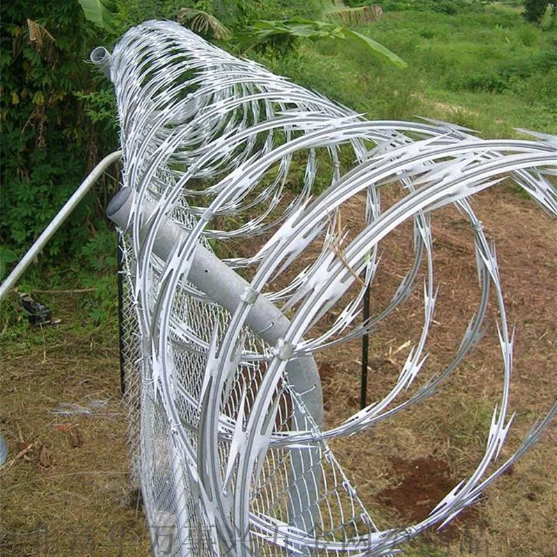 PVC Barbed Wire Mesh Single Wire Twisted Razor Wire Safety Fence