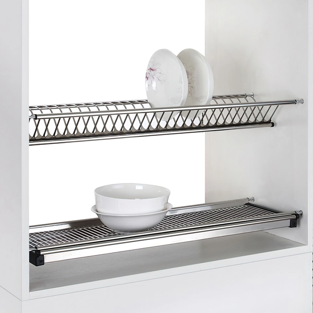 Built-in Stainless Steel Cabinet Dish Rack Kitchen Plate Drain Rack