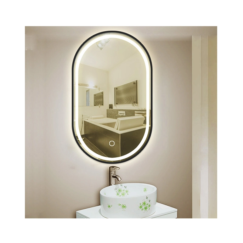 Square Rectangle Wall-Mounted LED Lighted Bathroom Vanity Mirror