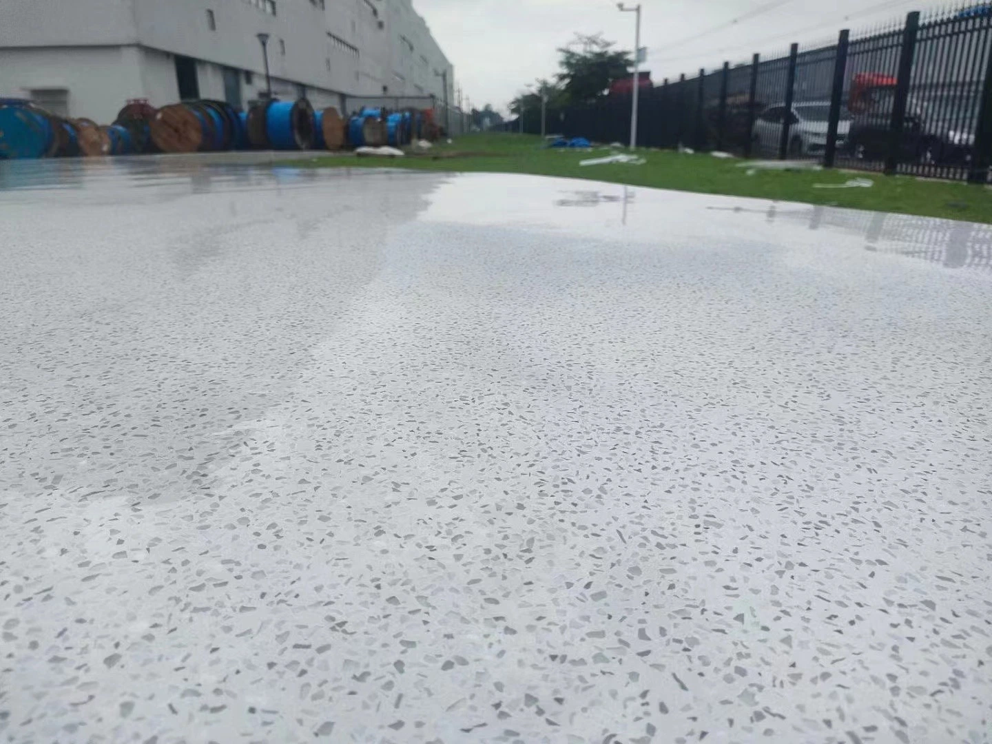 High Elasticity Stone Plastic Composite Electrolytic Terrazzo Unilin Click Spc Flooring