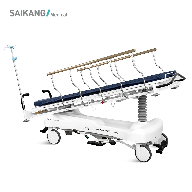 Skb041-3 Multifunction Hydraulic Manual Medical Operating Patient Transportation Trolley Supplier