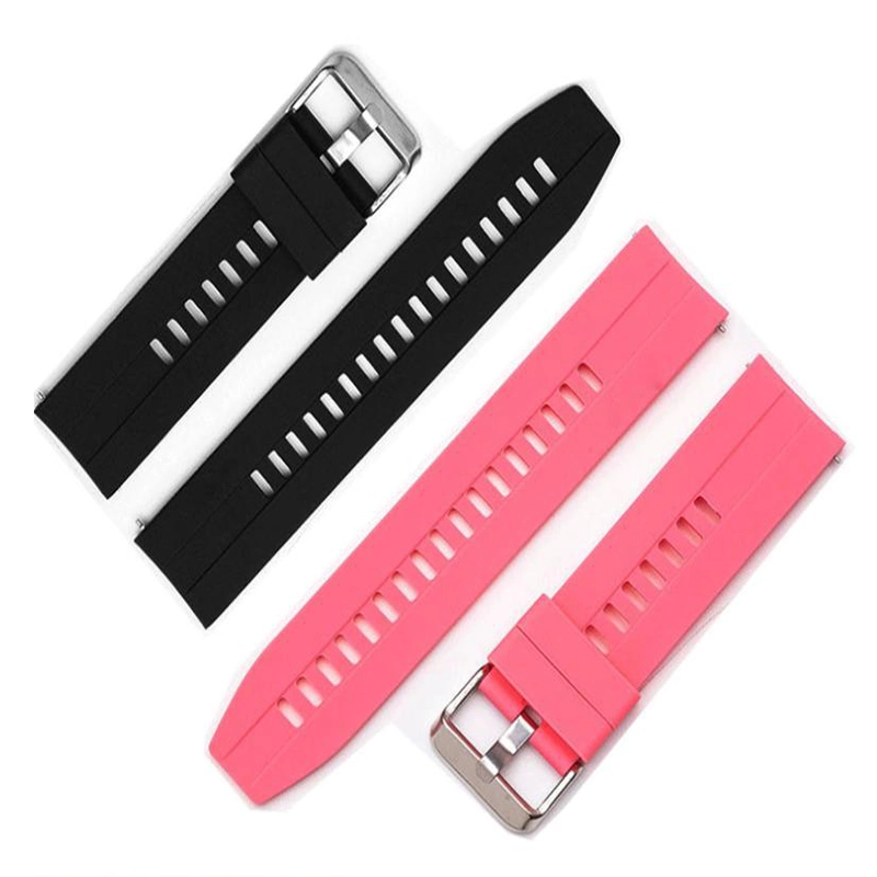 18/20/22mm Universal Round Tail Silicone Strap Band Rubber Wristband