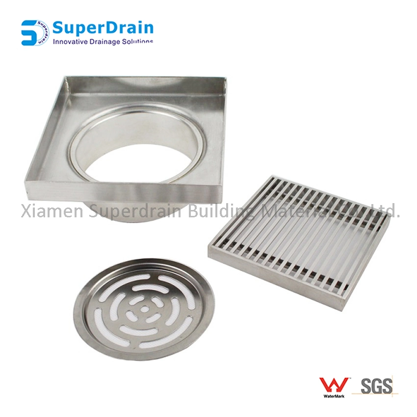 China Stainless Steel Wire Square Floor Waste for Wet Room