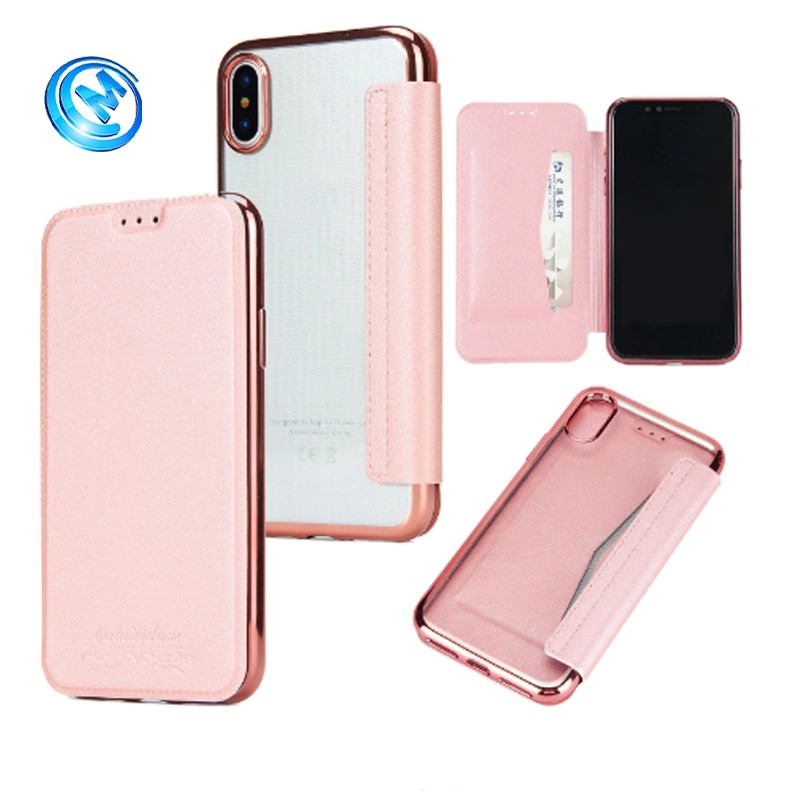 Electroplating TPU+PU Leather Case for iPhone X