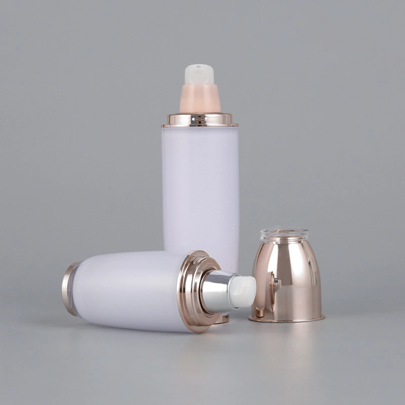 Bomba atomizadora de oro 30ml 60ml frasco de perfume de plástico vacío Círculo botellas de loción para Cosmética