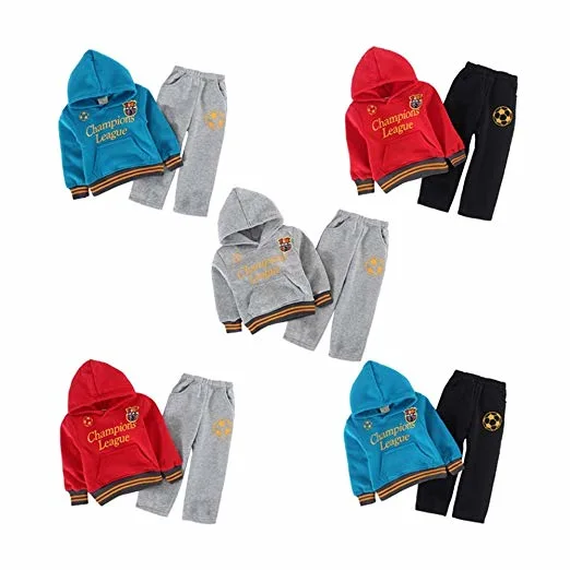 Baby Track Suit Winter Outfits Sweat Suit Fleece Football Clothes