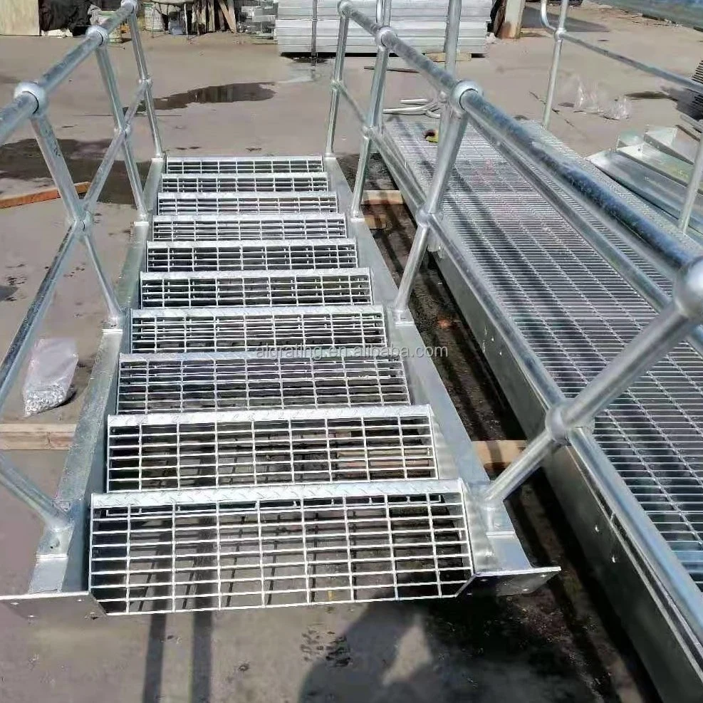 Factory Customize Aluminium Aluminum Tread Rail Work Platform Stairs