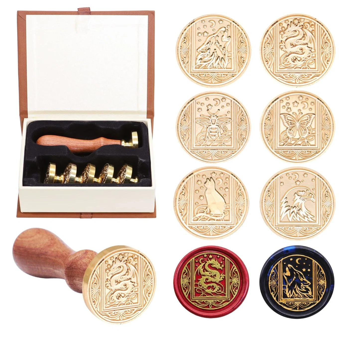 DIY Customized Creative Retro Decoration Handmade Wax Seal Stamp Set