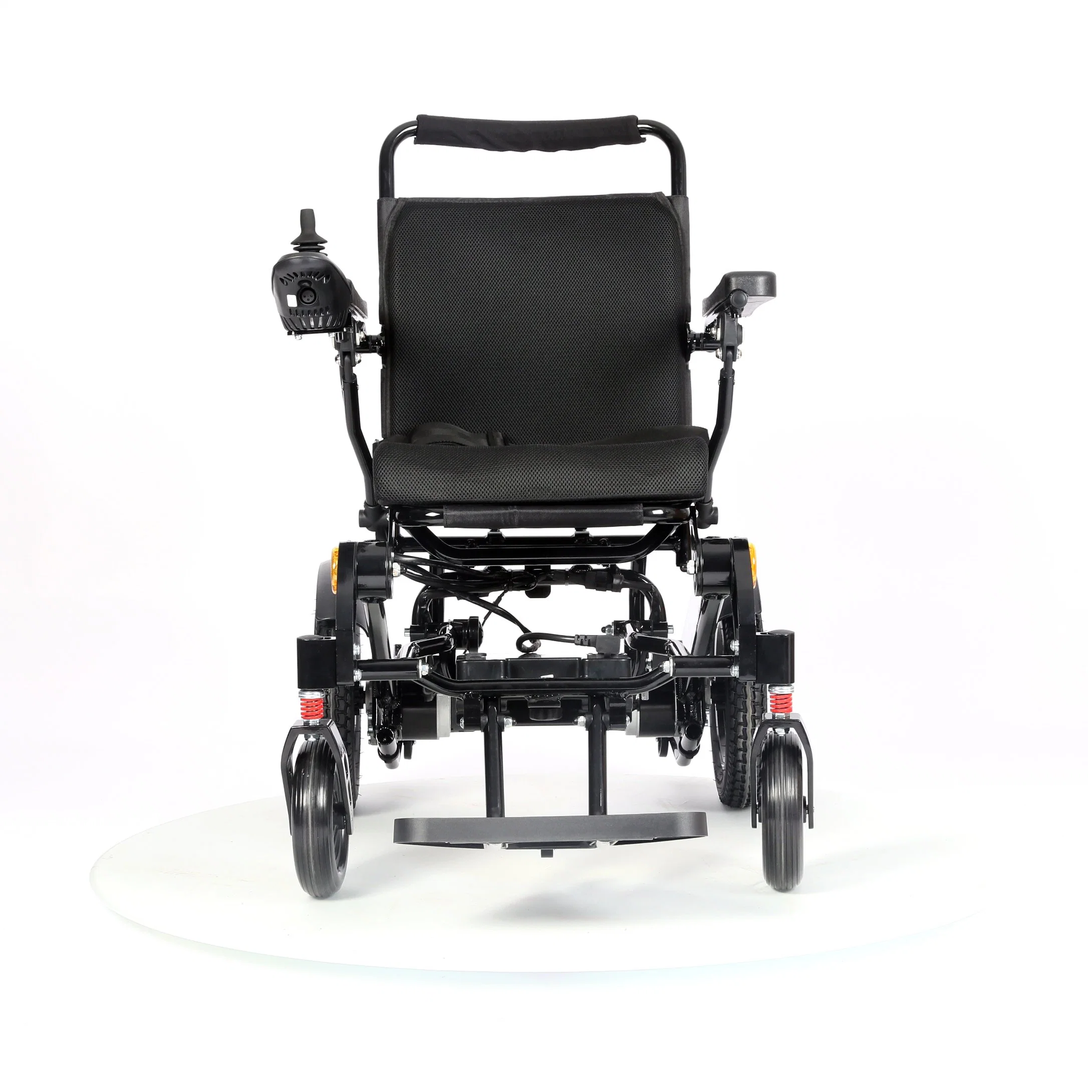 Fauteuil roulant rigide et léger en fauteuil roulant électrique pliant avec batterie au lithium