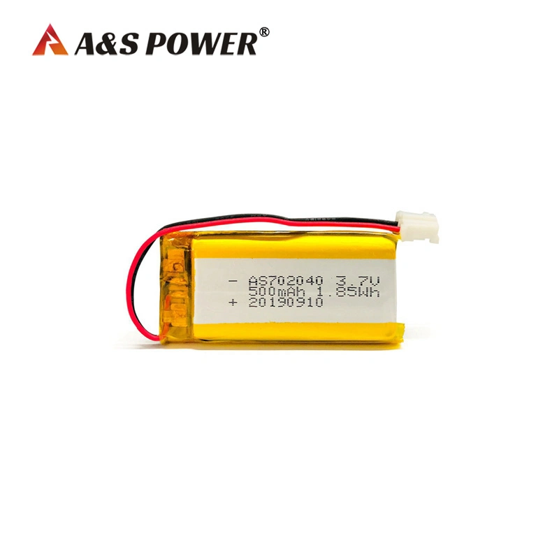 UL, CB, CE, Un38.3, Wercs Approved 702040 500mAh Rechargeable Battery 3.7V Lipo Battery for Bluetooth Speaker