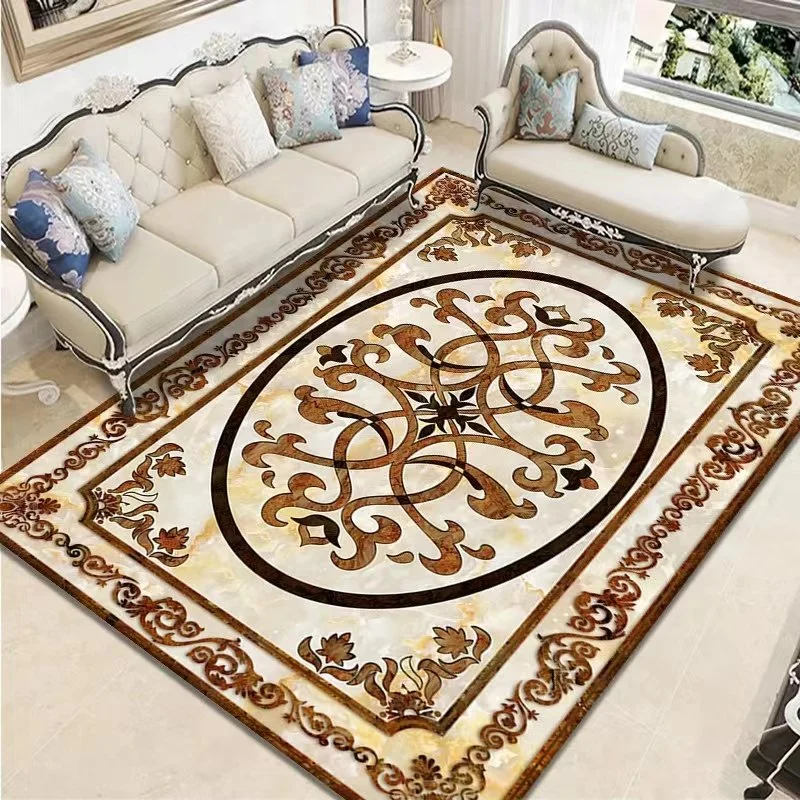 Persian Turkey Design Anti Slip Polyester Wholesale/Supplier Factory Supply OEM Printed Easy Clean Living Room Bedroom Large Size 3D New Design Home Carpet