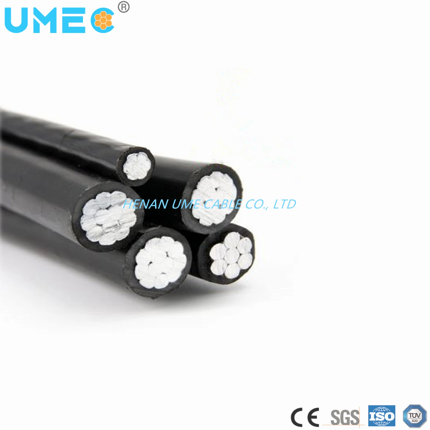 Stranding Aluminum Conductor of 5 Strands Aluminum Conductor Stranding XLPE Insulated Caai Cable/Self-Supporting