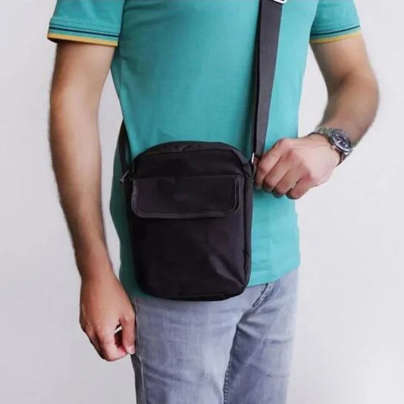 Nylon Mini Messenger Satchel Bag Mini Crossbody Bag Small Shoulder Bag for Men Women