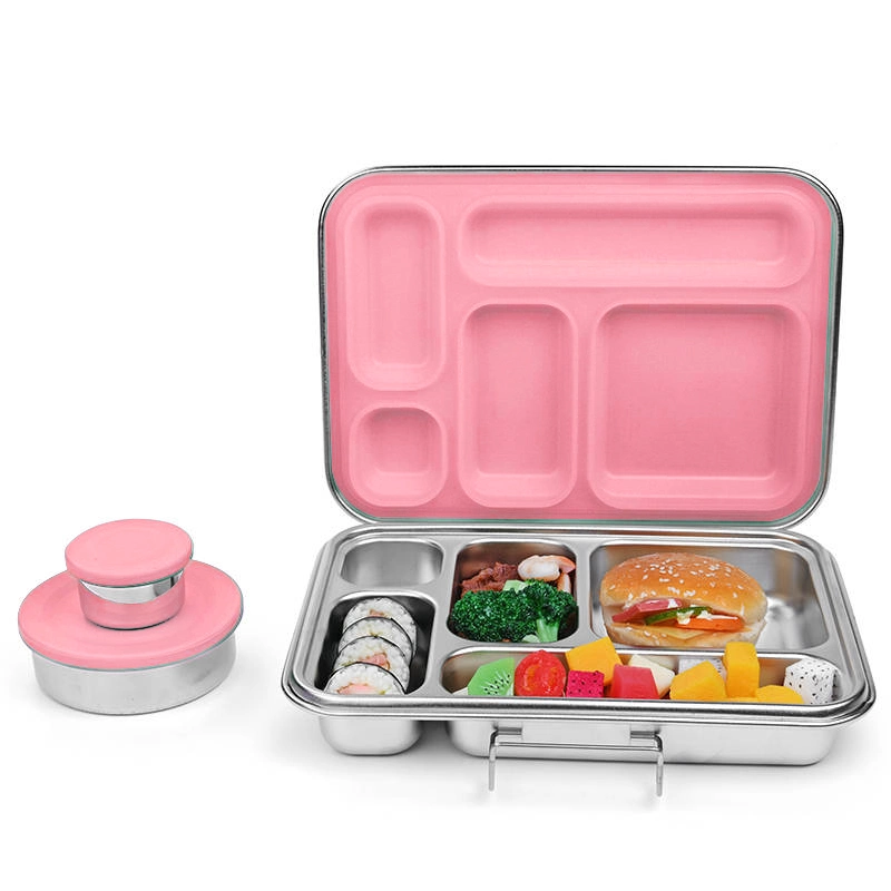 Aohea Stainless Steel Lunch Box Leak Proof Kids School Children Bento Box