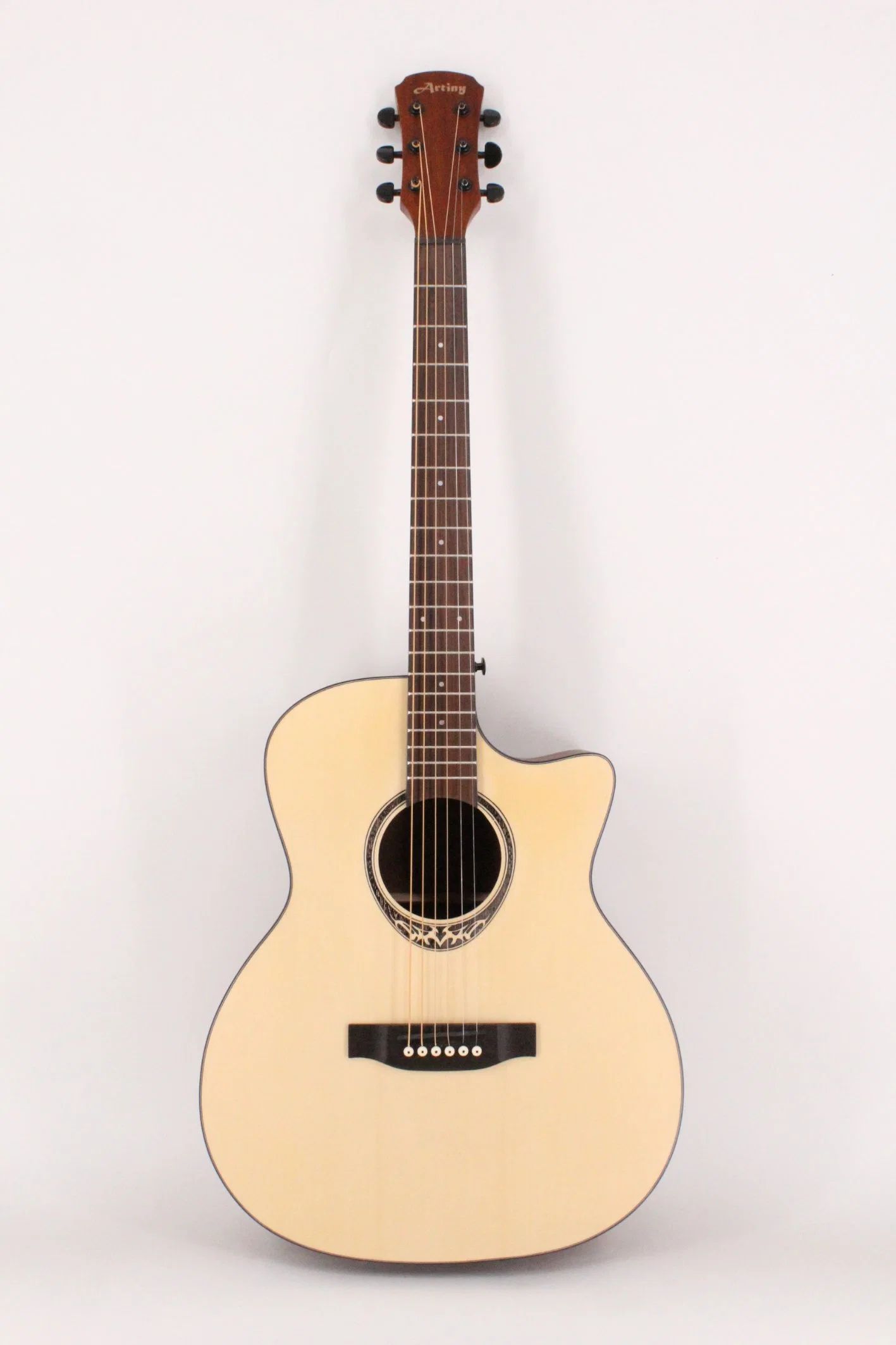 High quality/High cost performance  Full Size Advancing Student Cutawat Electric Acoustic Guitar