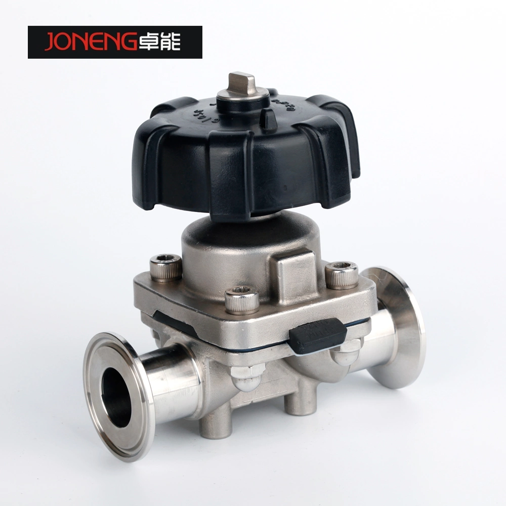 Stainless Steel Sanitary High-Flow Clamped Manual Diaphragm Valve for Pharmacy