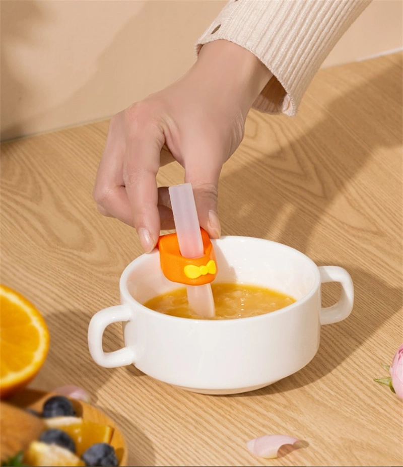 Baby Drink Porridge Children Soup Bowl Silicone Straw Accessories