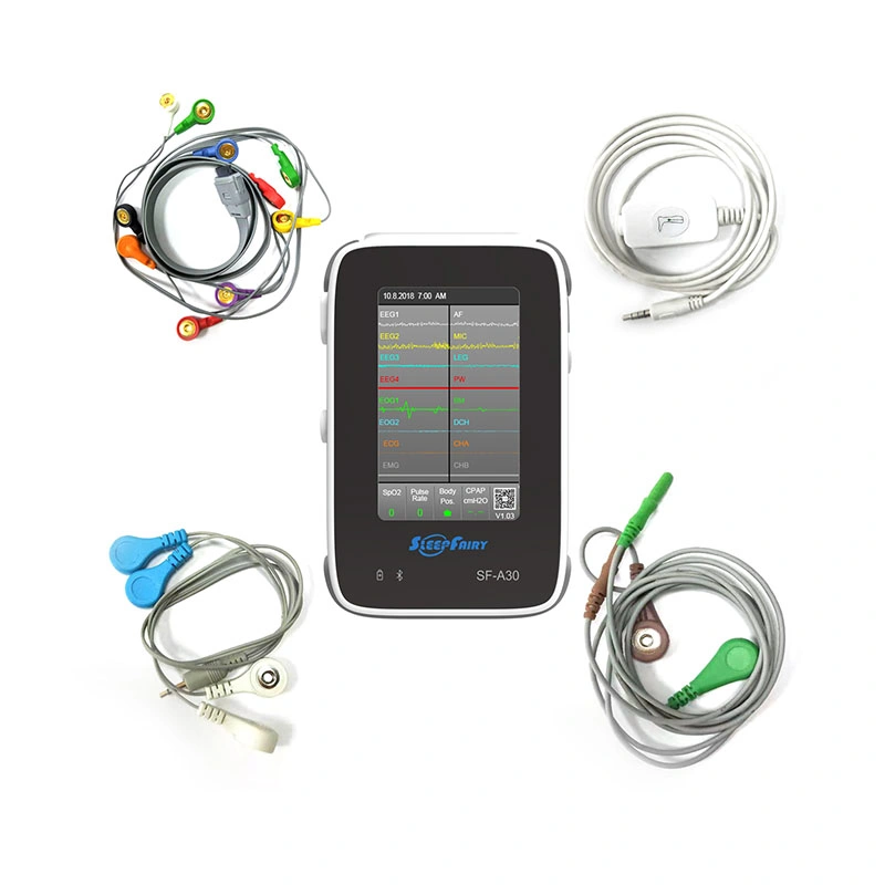 28 Parameters Portable Polysomnograph Equipment for Sleep Diagnosis at Home and Hospital