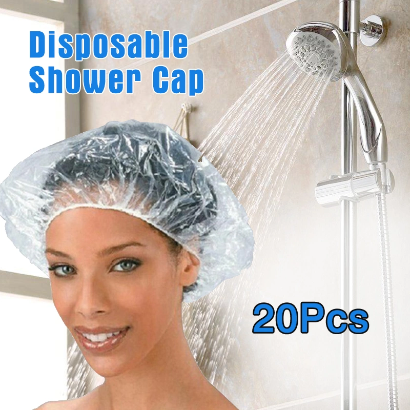 Disposable Hat Hotel One-off Elastic Shower Bathing Cap Clear Hair Salon Bathroom Products