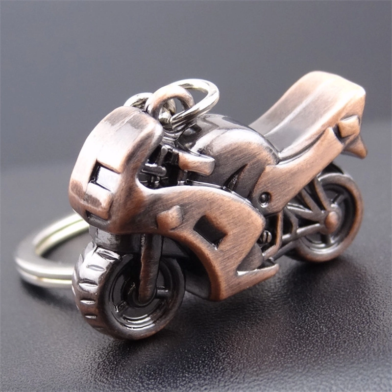 Custom Logo 3D Blank Simulation von Mini Heavy Motorrad Motorrad Schlüsselanhänger Retro Farbe Werbung Aktivitäten Geschenk Legierung Metall Schlüsselanhänger