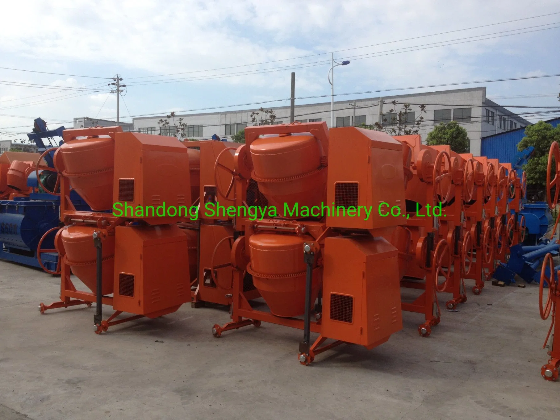 Mobile Concrete Mixer Machine 350L 400L 500L Small Gasoline Diesel Seft-Load Concrete Mixer