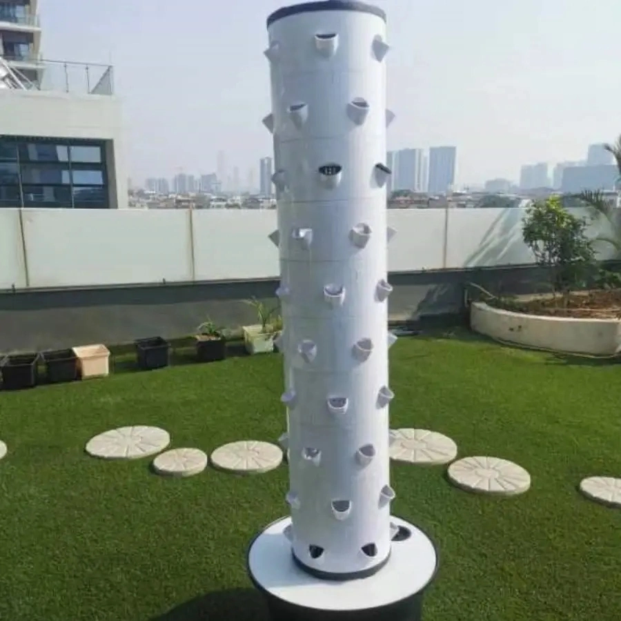 2024 Newest Product 6/8/10 Layer Stackable Tower Garden Vertical Hydroponic System Planting Tower for Sale