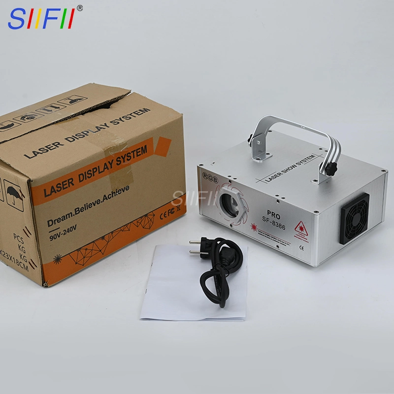 Newest Laser Lights 1W 2W RGB Full Color 3D Animation RGB Laser Light Laser Projector Disco Light