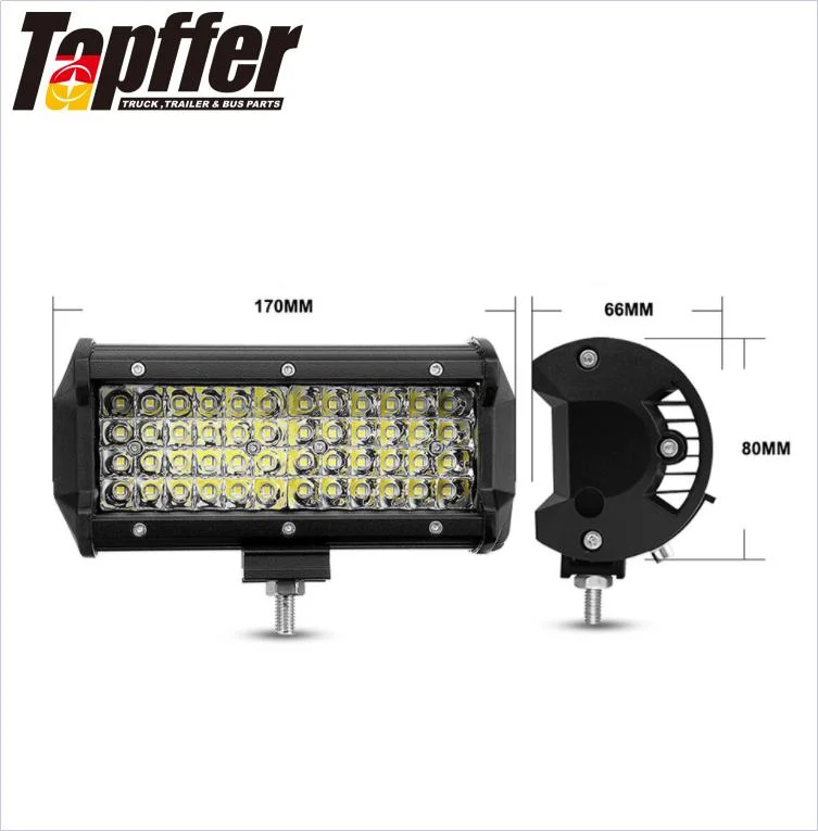 4 Rows 7 Inch 144W LED Work Light 12V 24V Flood Spot Beam for Truck Trailer Boat Offroad LED Work Light Bar