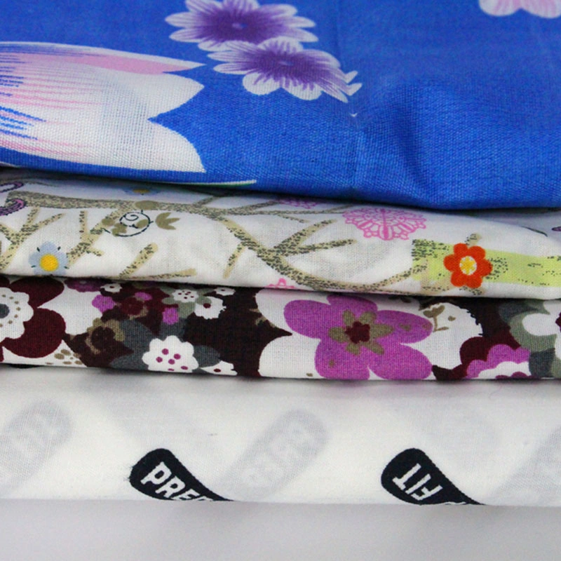Os tecidos têxteis Shirting de alta qualidade 100% algodão tecido camisola impresso Personalizado