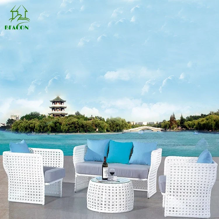 Hihg Quality Aluminium Frame Garden Sfoa Sets Rattan Wicker Patio Sofa Set