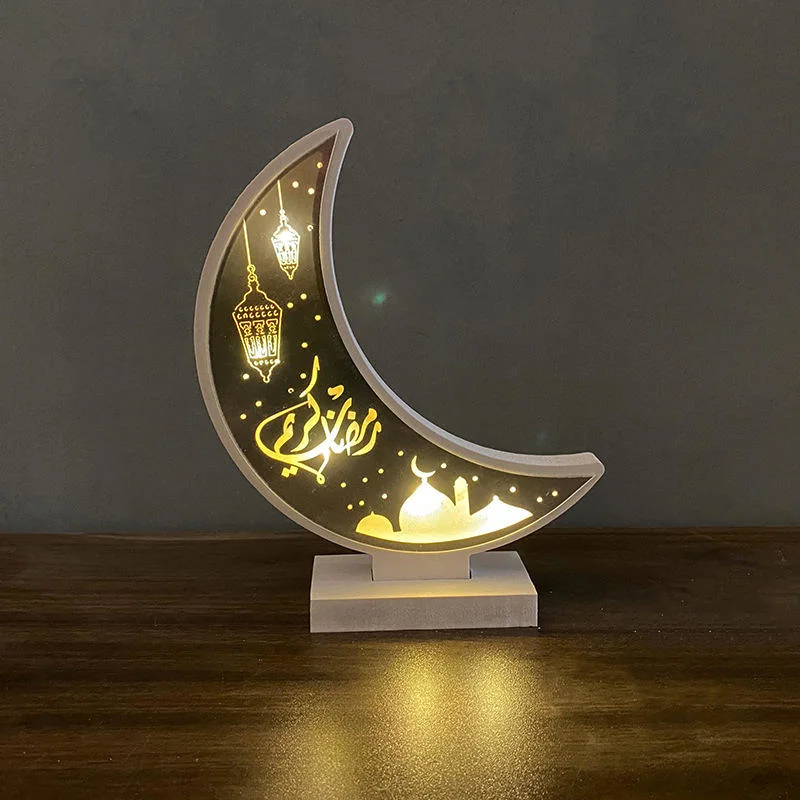 Eid Mubarak Party Dekorieren Sie Hölzerne Laterne Handwerk Ornamente