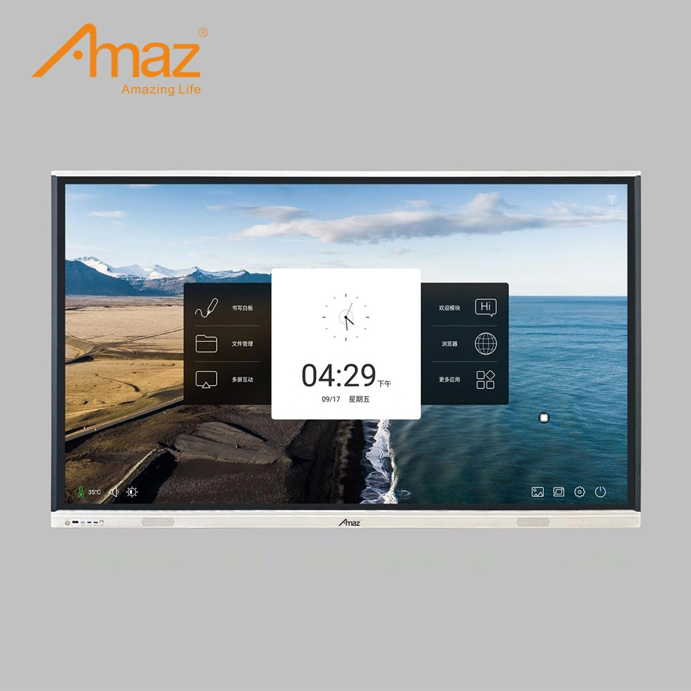 65 75 85 بوصة لوحات شاشة LCD التعليمية لوحة بيضاء ذكية تفاعلية لوحة معلومات تفاعلية لشاشة اللمس