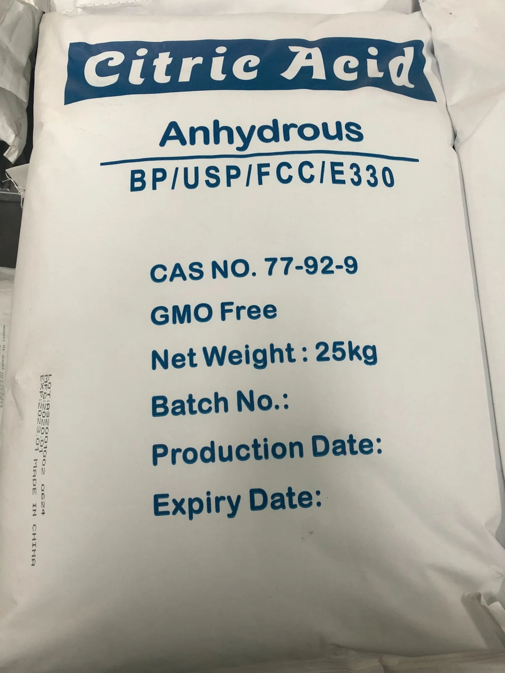 Citric Acid Monohydrate Anhydrous Food Grade Price 30-100 Mesh