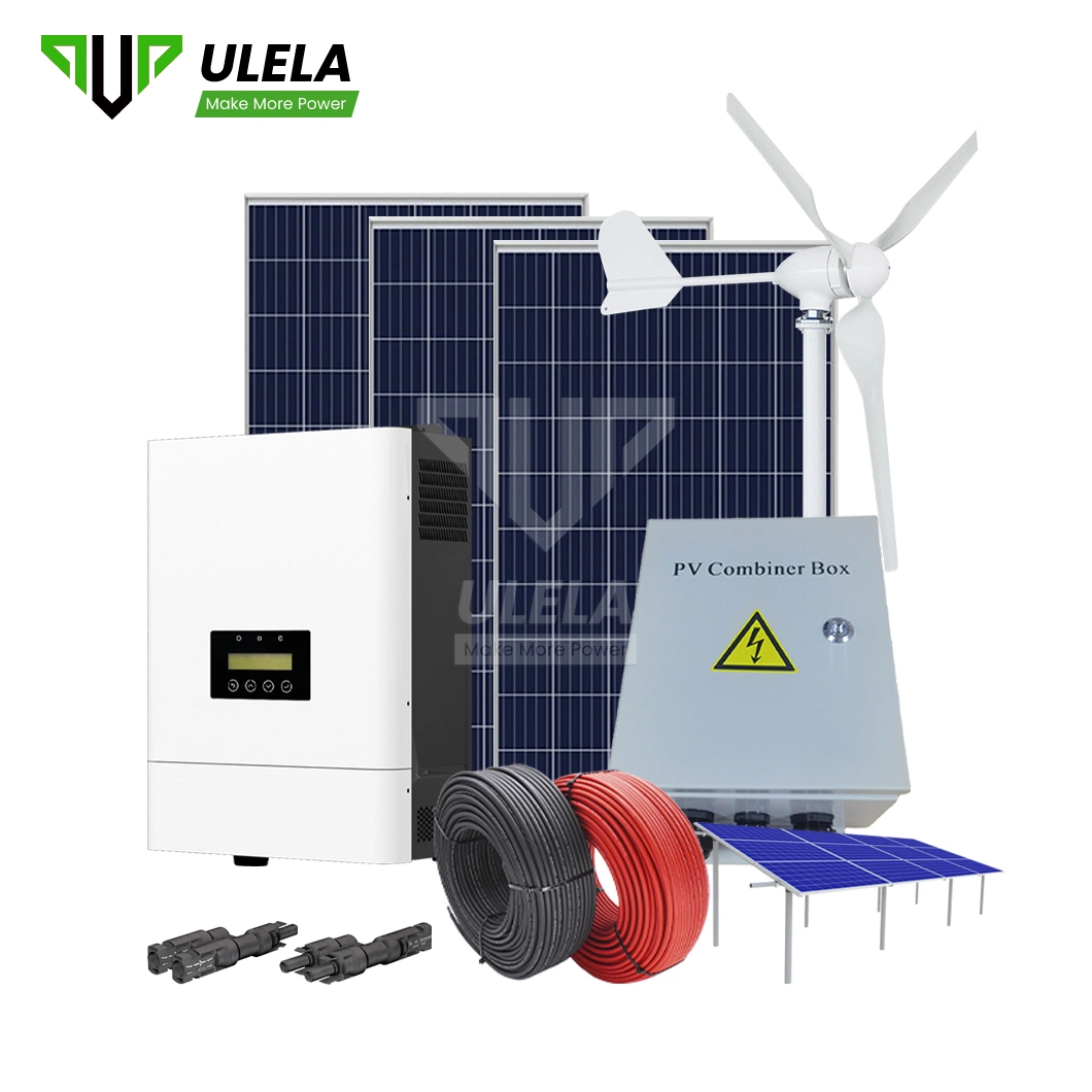 Ulela Solar Power System Full Set 1kw Herstellung Großhandel Single Phase 8kw auf dem Netz Sonnensystem China kombiniert Wind und Solarenergieanlage