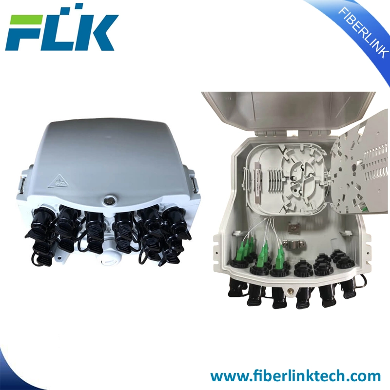 FTTX Optical Splice Communication Box 16 puertos Fibra óptica compacta Caja de terminación