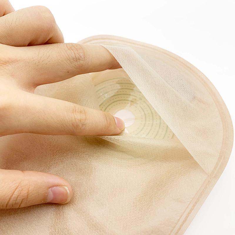 Non-Woven Fabrics Medical Equipment Supplies Two-Plece Open Colostomy Bag 80~90mm Colostomy