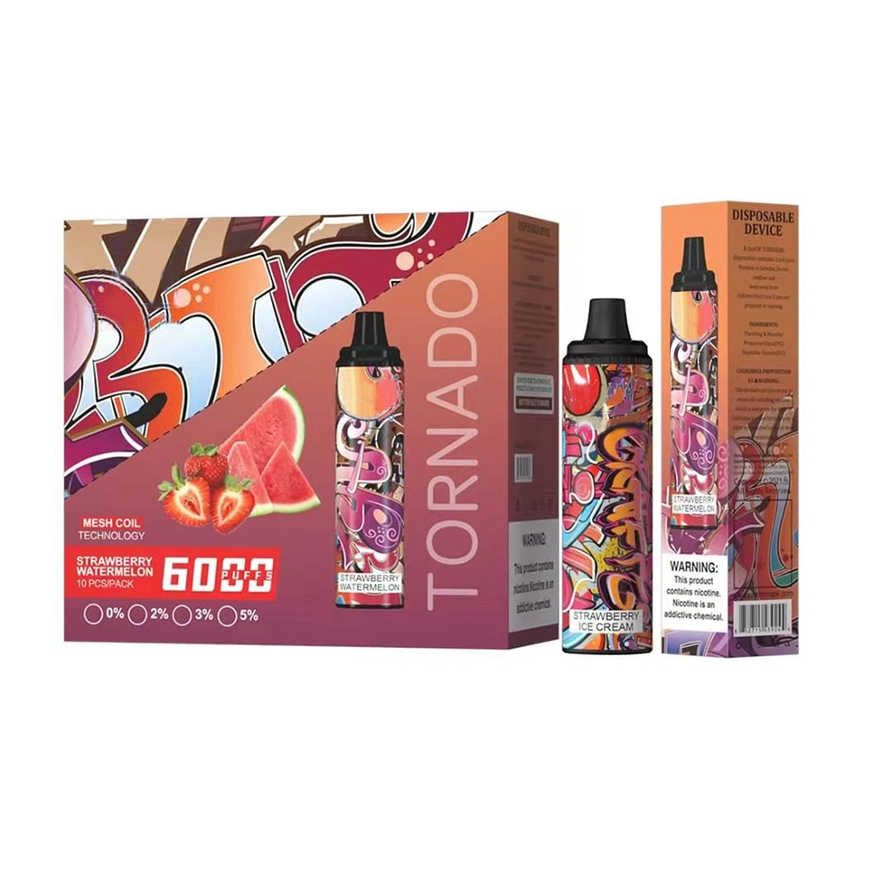 Atacado tornado 6000 Puffs descartáveis Electronic Tacendeis Big Vapor