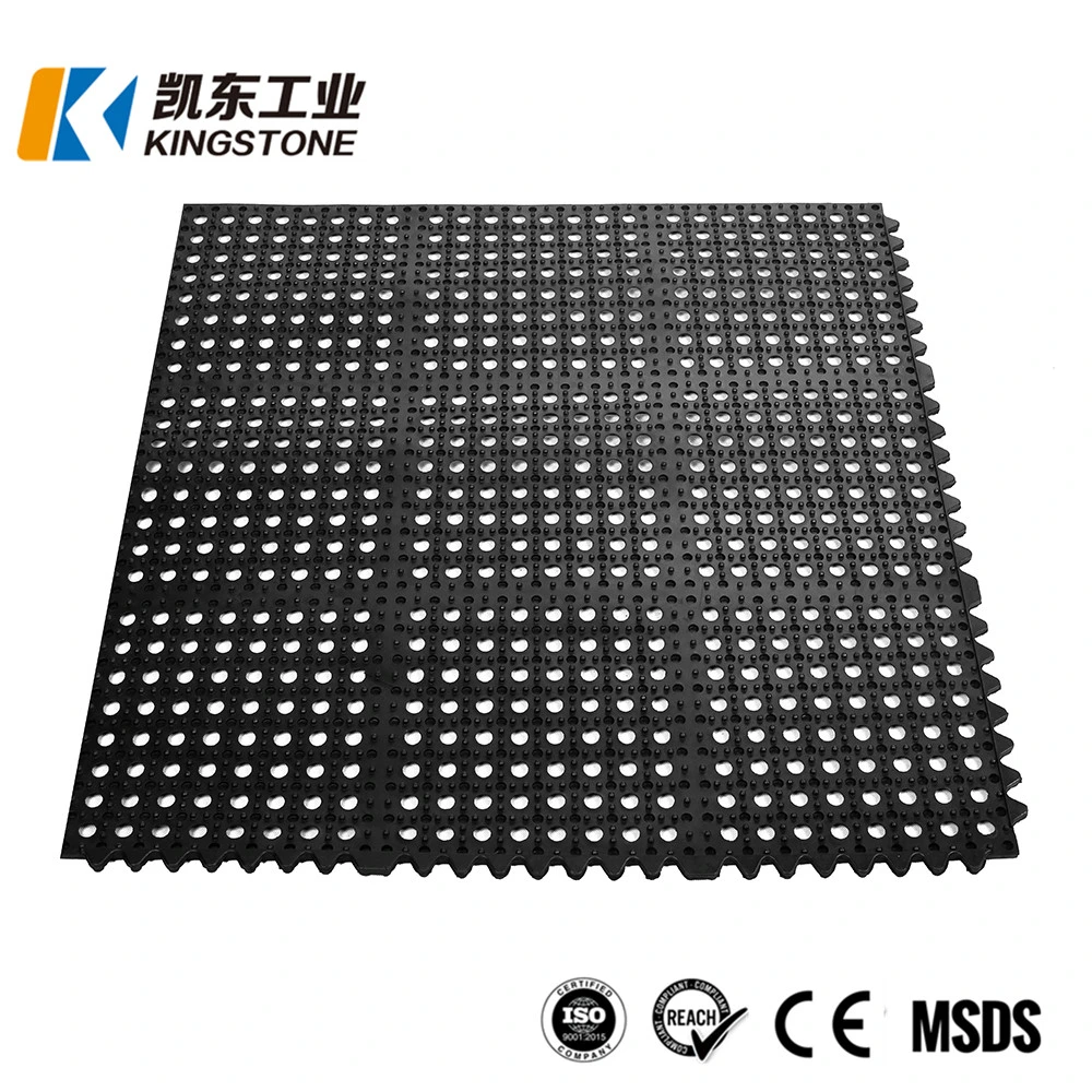 Commercial Hollow Safety Anti Slip Rubber Interlocking Kitchen Floor Tiles