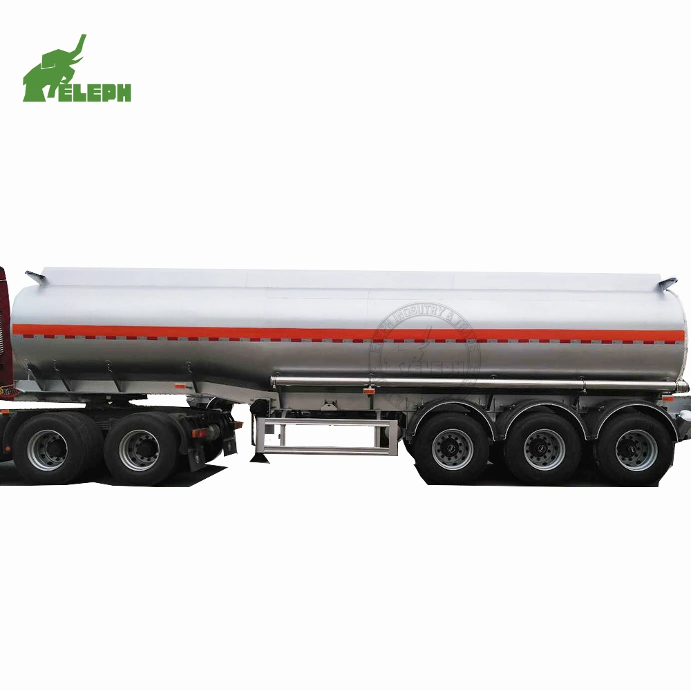 3 Axles Transport Liquid Fuel Oil Truck Semi Tanker Trailer Stainless Steel Tank